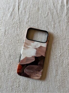 Painted Brushstroke Phone Case in Pink & Brown - by